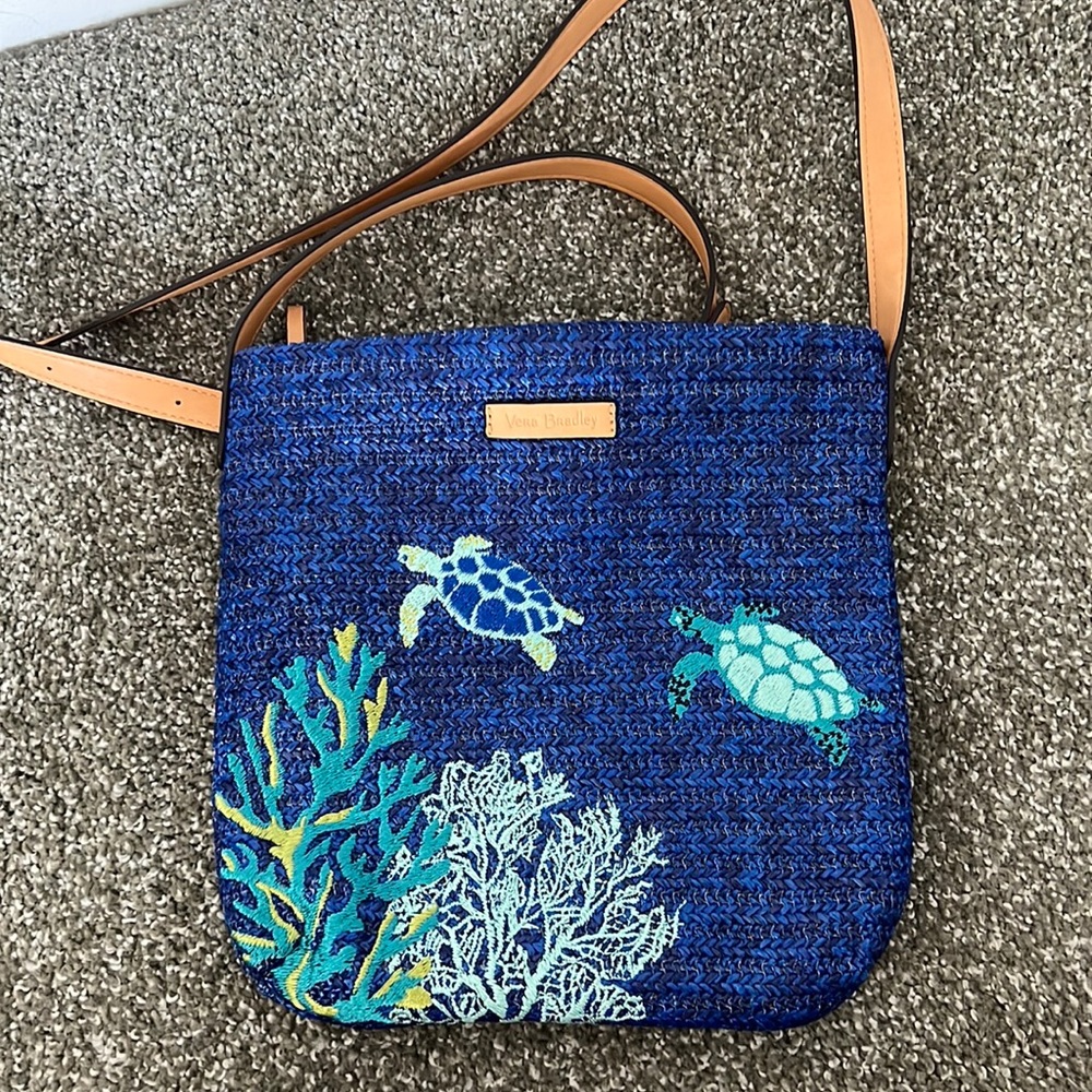 Vera Bradley straw crossbody